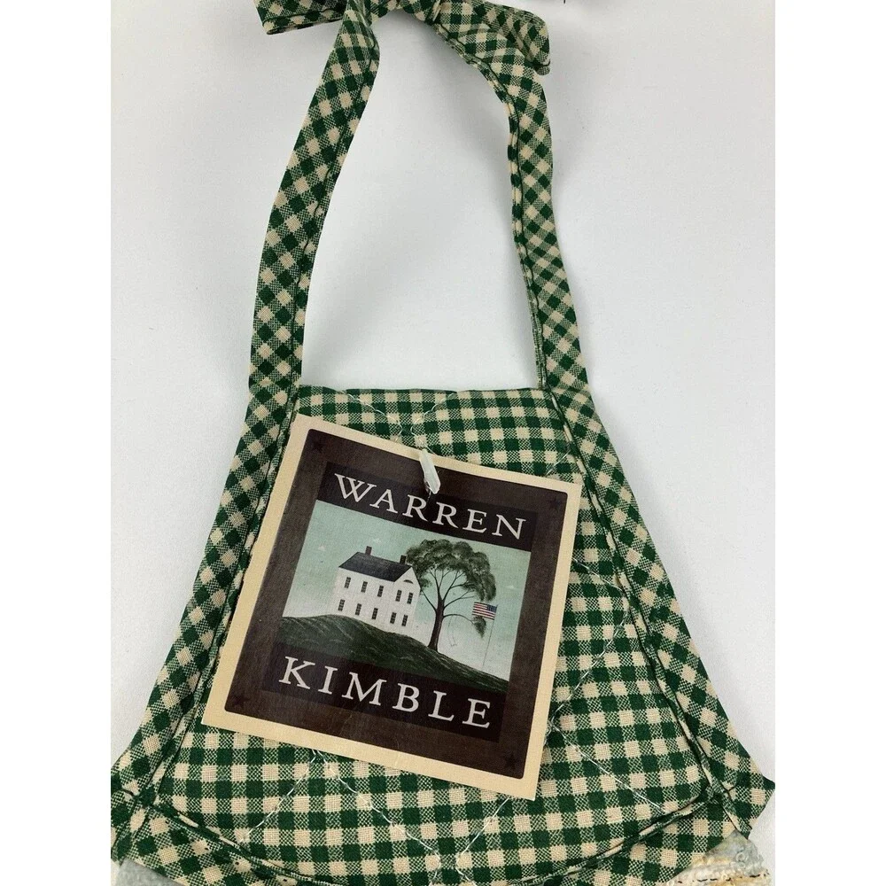 Warren Kimble Red Barn Tapestry Kitchen Set | Farmhouse Design Apron Towel VTG